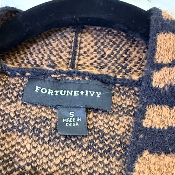 Fortune and Ivy Animal Print Open Cardigan Size Small - Picture 4 of 11